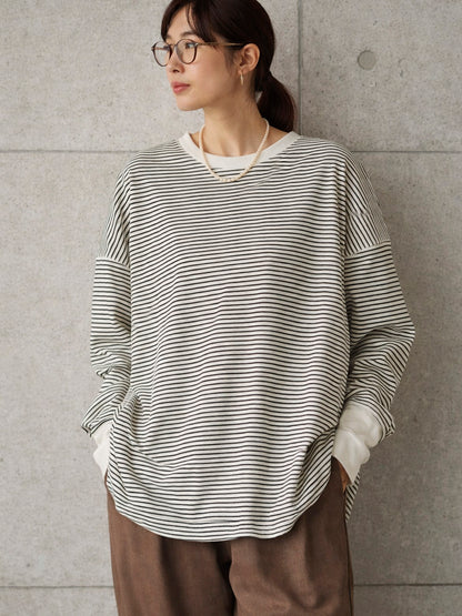 ロングスリーブ・ボーダーTシャツ by FabColle